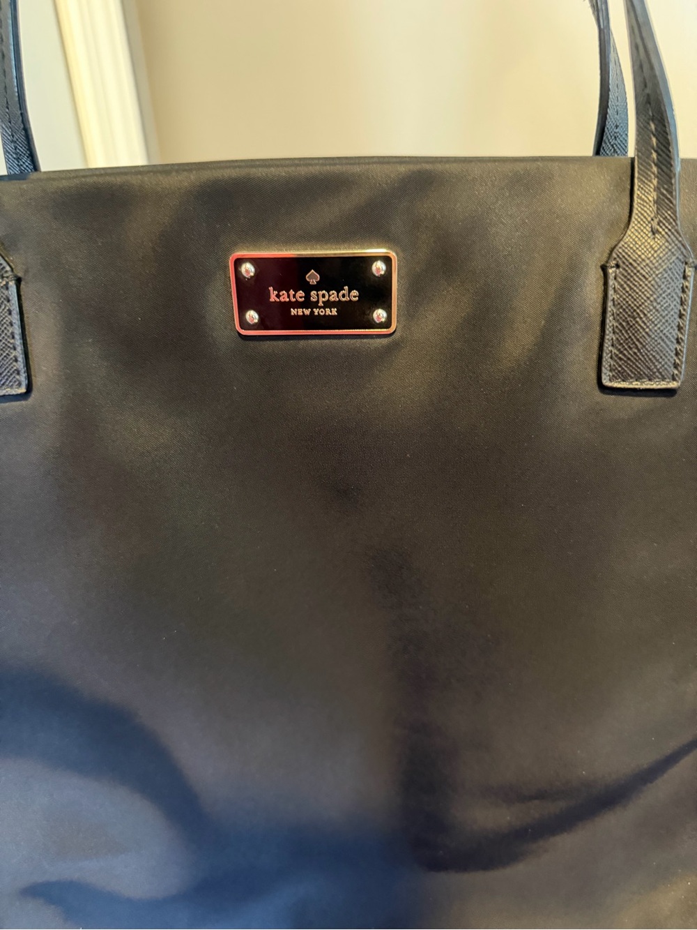 Black Kate Spade New York Blake Avenue Taden Nylon Tote Bag Purse Handbag - Picture 12 of 12